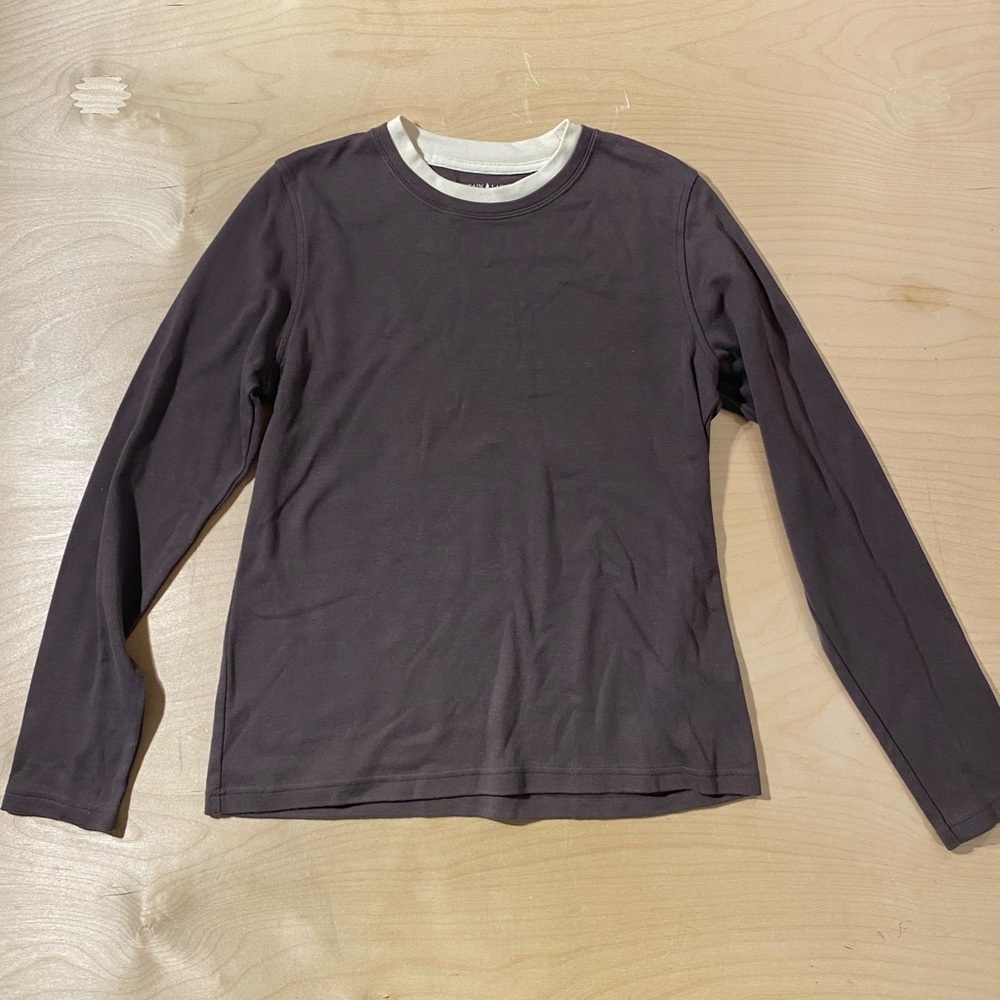 Mountain Lake Brown and Cream Shirt Medium (QL)
